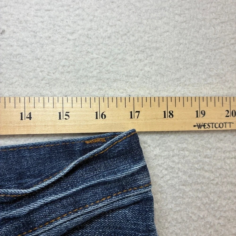 Y2K Second Skin Baggy Jeans Men 34x33 Blue Faded Whiskered Loose Straight Skater
